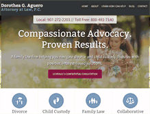 Tablet Screenshot of aguerolawfirm.com
